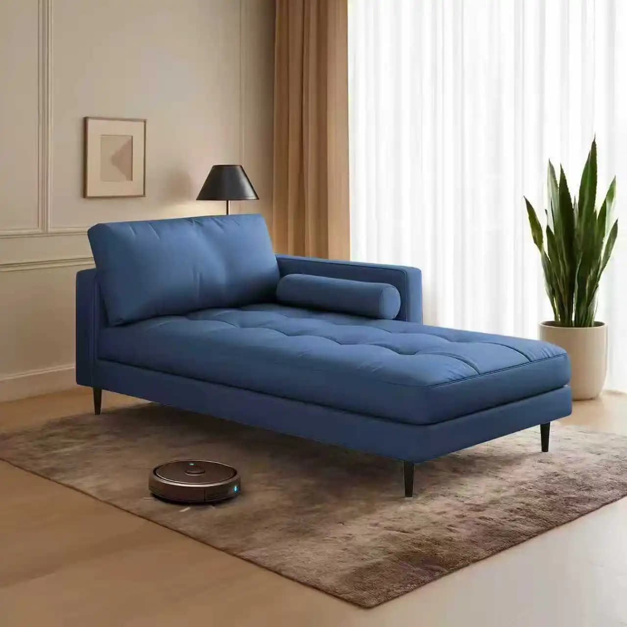 HYS modern simple living room cat scratching leather sofa single concubine couch bedroom hotel homestay small apartment