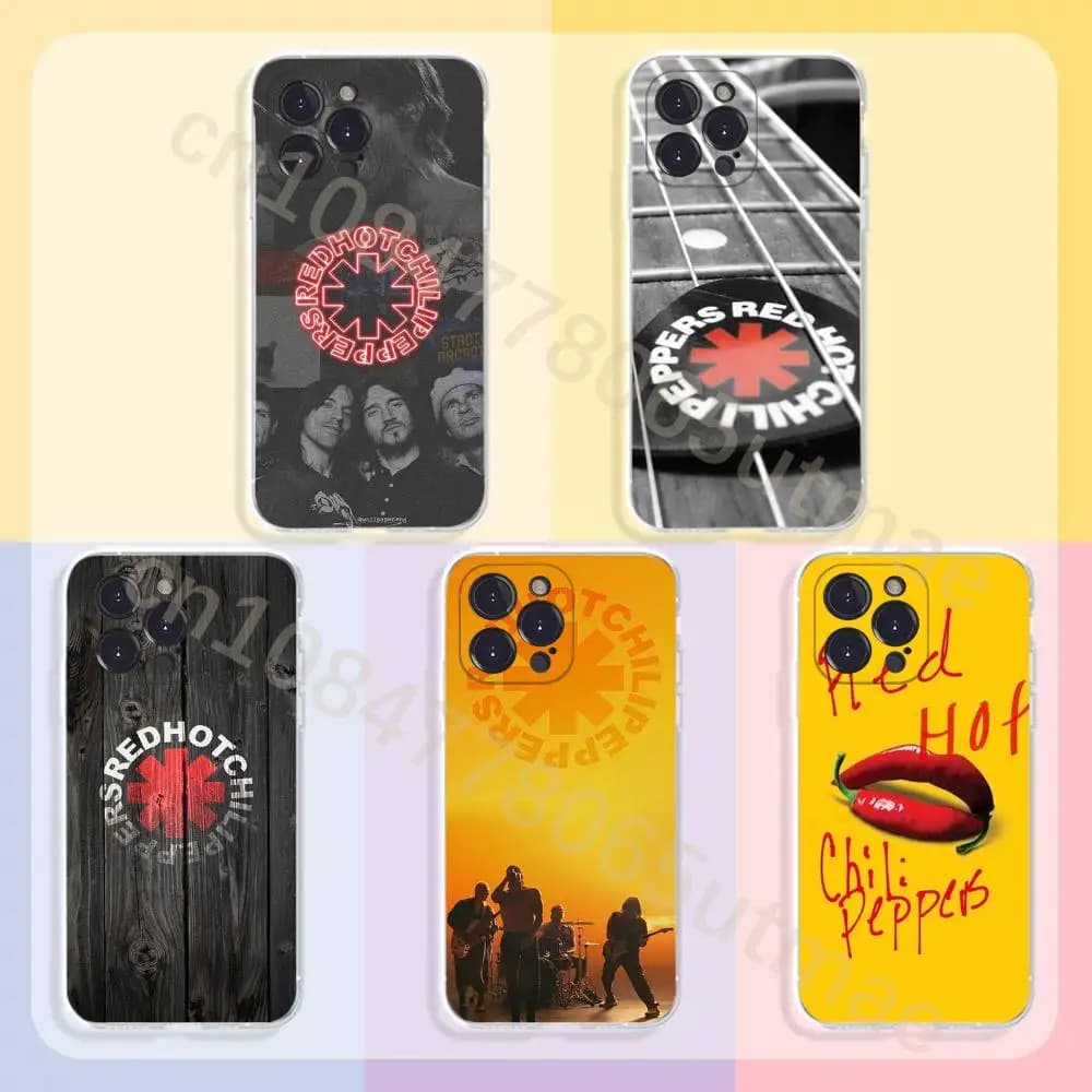 R-Red Hot C-Chili Peppers-S Phone Case For iPhone11,12,13,14,15,16,17,Plus,Pro,Max,Plus,Transparent Cover