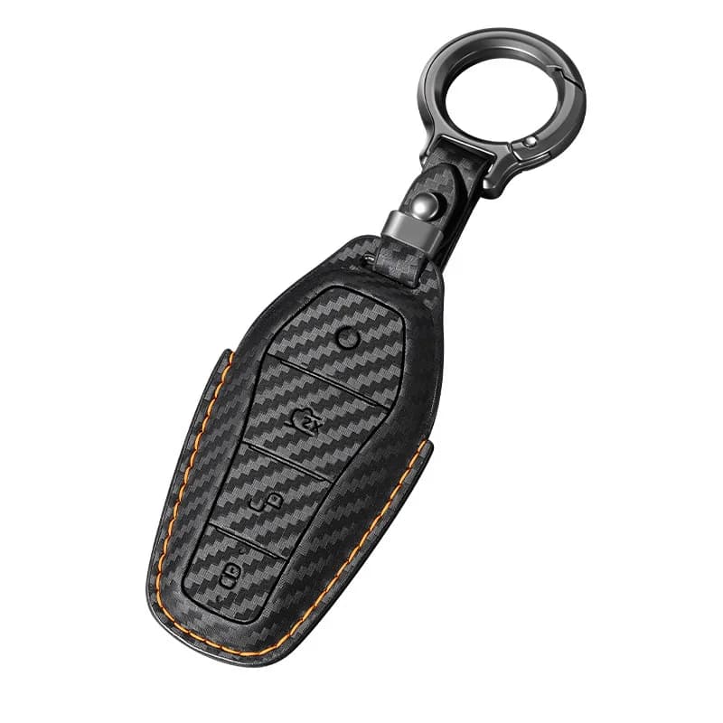 For BYD Han carbon fiber key cover Qin plusdmi Song pro Dolphin Yuan Tang EV frigate 07 destroyer 05
