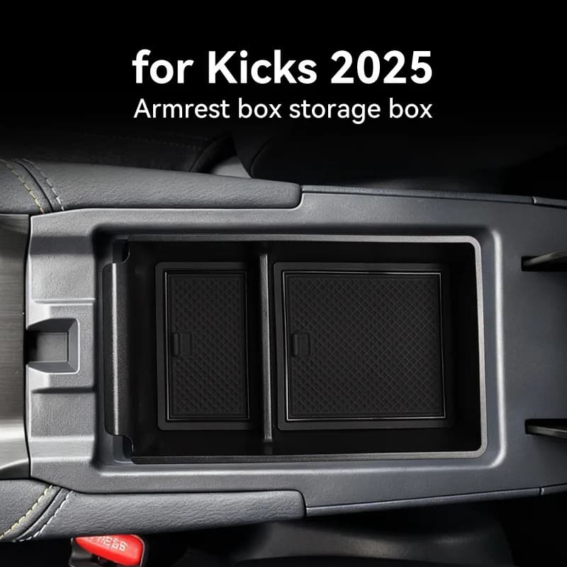 For 25 Kicks central control armrest box, storage box, car storage box, car specific accessories, modified parts