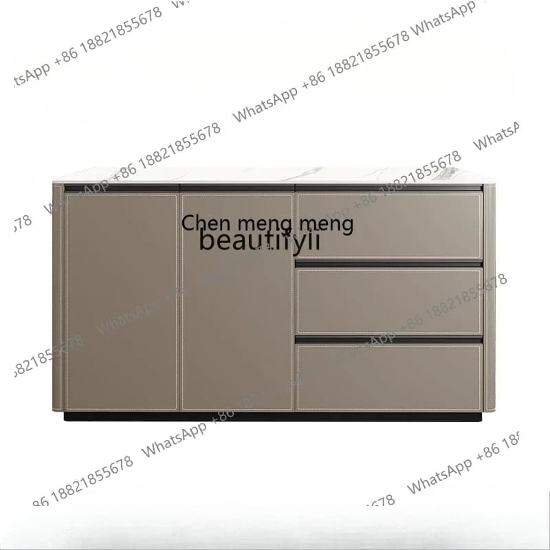 N178 G Nakajima Cabinet Italian Saddle Leather Household Jewelry Desk Storage Cabinet Customized Floor Display Cabinet