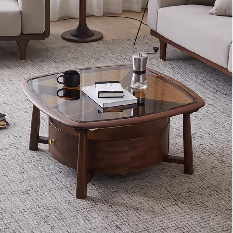 Luxury Modern Coffee Tables Brown Classy Design Hotel Living Room Tea Table Storage Mid Century Tavolino Da Salotto Furniture