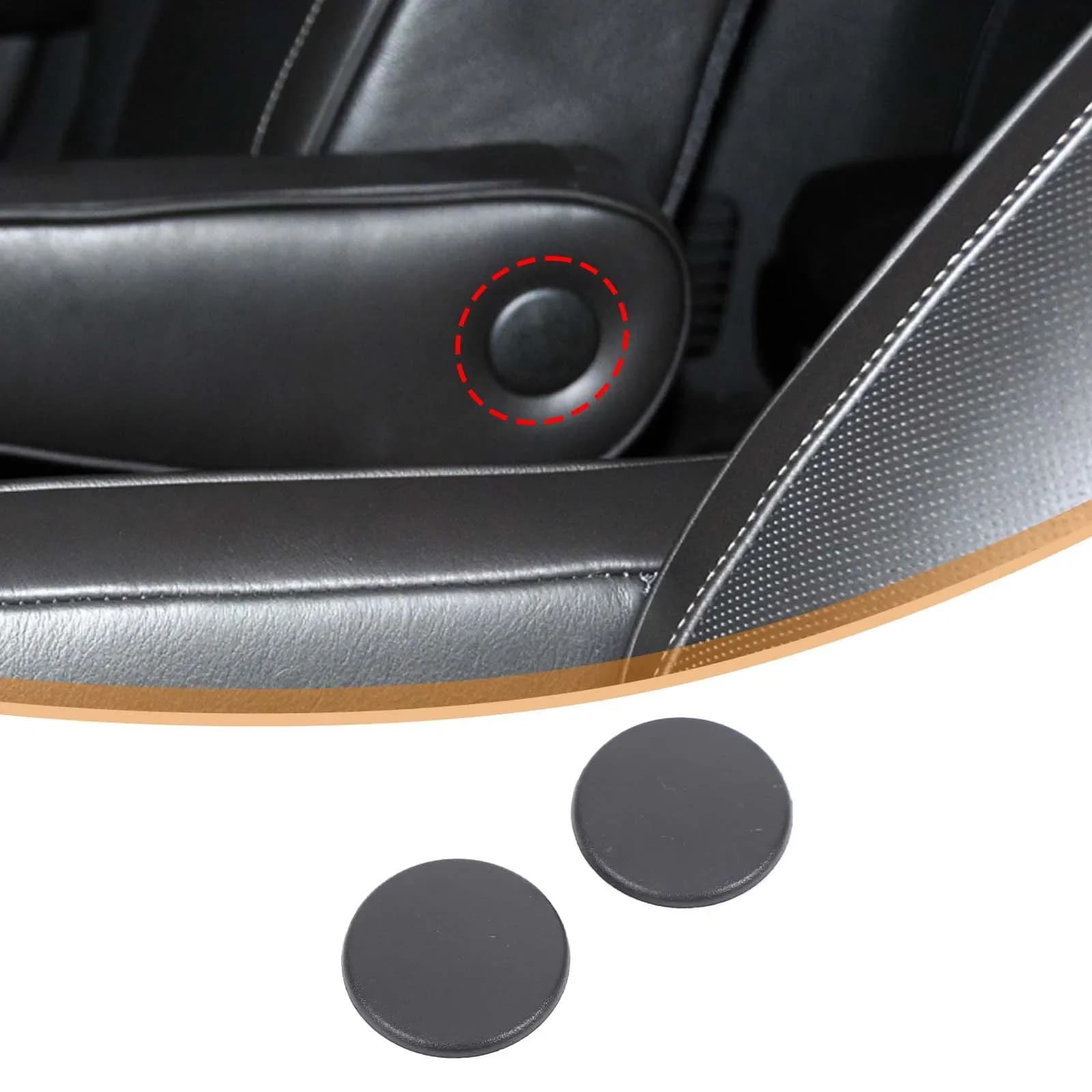 For Cadillac Escalade 2007-2014 Car Seat Armrest Carabiner Cover Cap 15279689  Car Accessories 2pcs