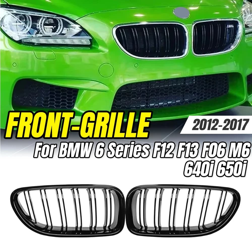 For BMW 6 Series F12 F13 F06 M6 640i 650i 2012-2017 Style Lower Grille,  Mesh with M Color Strip Facelift Racing Cover