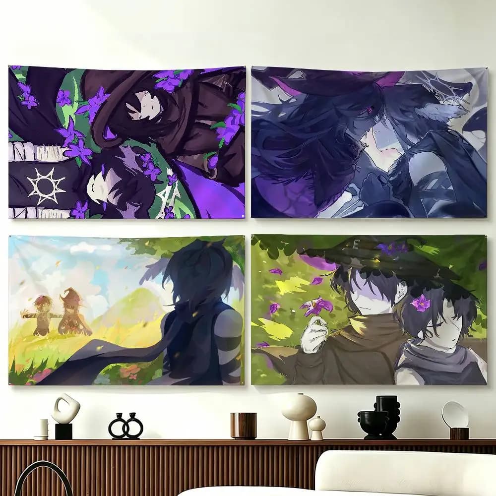 Anime A-Azure X T-Two Time A-Azuretime Funny Flags for Bedrooms Home Decor Items Outdoor Decors Garage Decoration Flaga