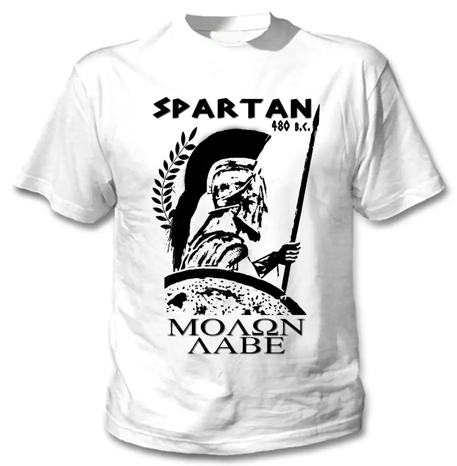 Spartan Warrior Leonidas Molon Labe T-Shirt 100% Cotton O-Neck Summer Short Sleeve Casual Mens T-shirt Size S-3XL