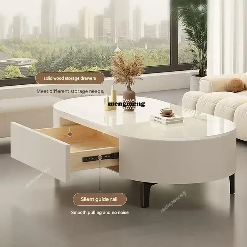 Portable Modern Simple Living Room Floor Cheap Oval Organizer Side Table Funky Necklace Relaxing Couchtisch