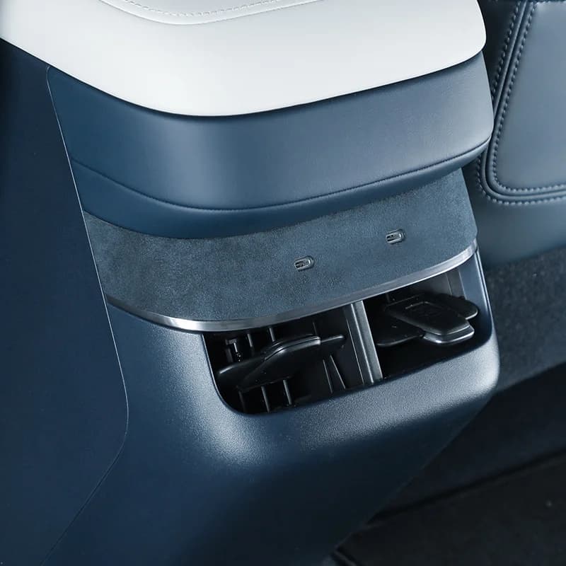 For ZEEKR 007 2023 2024 2025 Car Back Row Rear Air Outlet Vent Super Suede Trim Sticker Protecting the interior Car Accessories