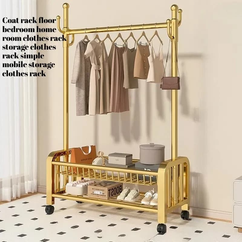 Room Organizer Clothes Rack Hotel Coat Portable Apartment Clothes Rack Hallway Garment Perchero De Ropa Nordic Furniture