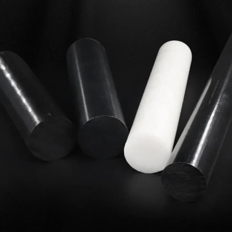 1Pcs 500mm Acetal Delrin POM Rod Black White Nylon Plastic Round Bar Shaft Engineering Plastic Solid Rod Stock CNC Machining