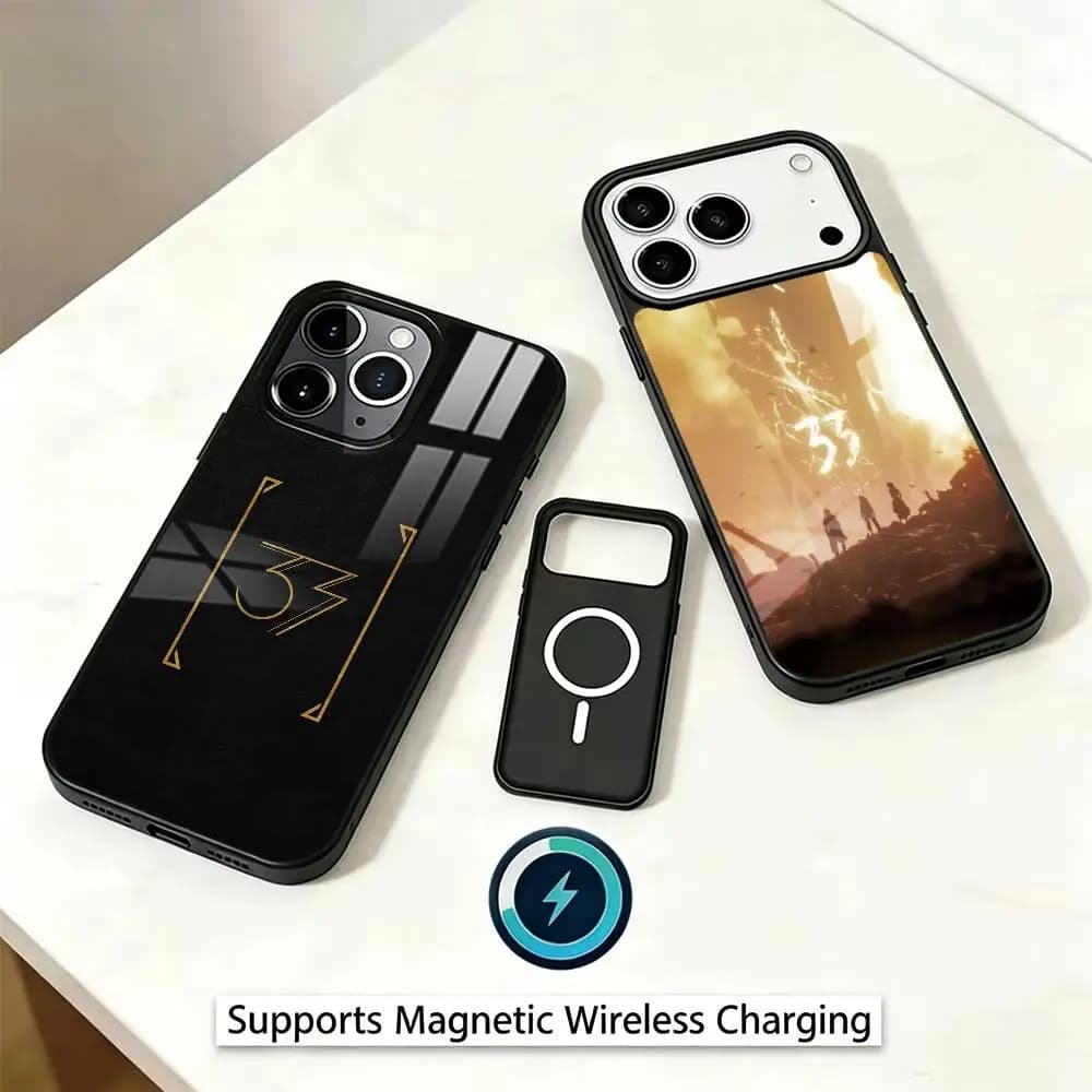 atmospheric Clair Obscur Expedition 33 Phone Case For iPhone17,16,15,14,13Plus,Pro Magnetic Supports Magnetic Wireless Charging