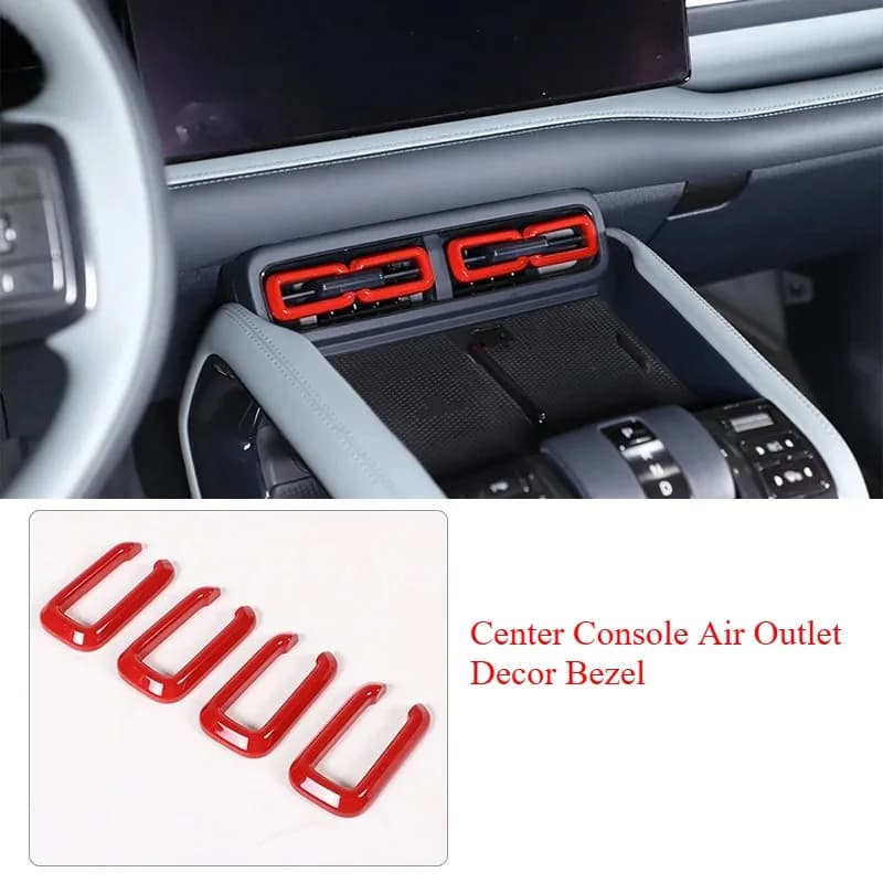 Car Air Vent Outlet Trim Frame Center Console Air Outlet Decor Bezel Car Gadgets For BYD Equation Leopard 5 Denza B5 2023-2026