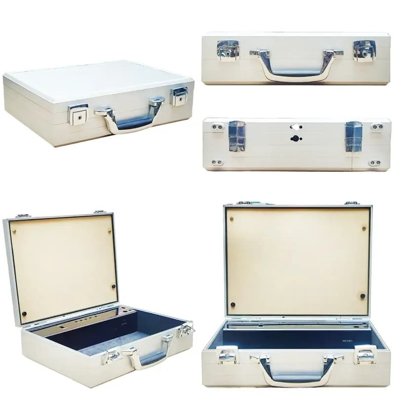 Customizable-Silver Aluminum Alloy Instrument Case Portable Instrument Case Aluminum Alloy Storage Display Case