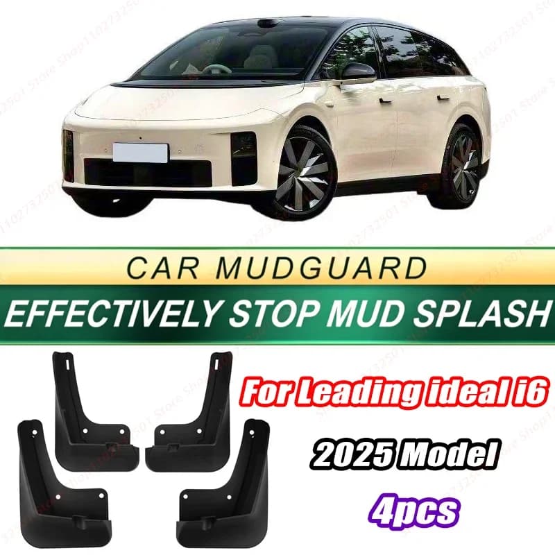 For Leading ideal i6 2025 Model 4PCS Front Rear Mud Flaps Splash Guards Fender Mudguards Auto Accessories
