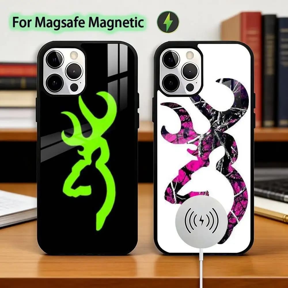Cool  B-BrowningS Phone Case For iPhone17,16,15,14,13,12,11 Plus,Pro Magnetic with Magsafe Wireless Charging