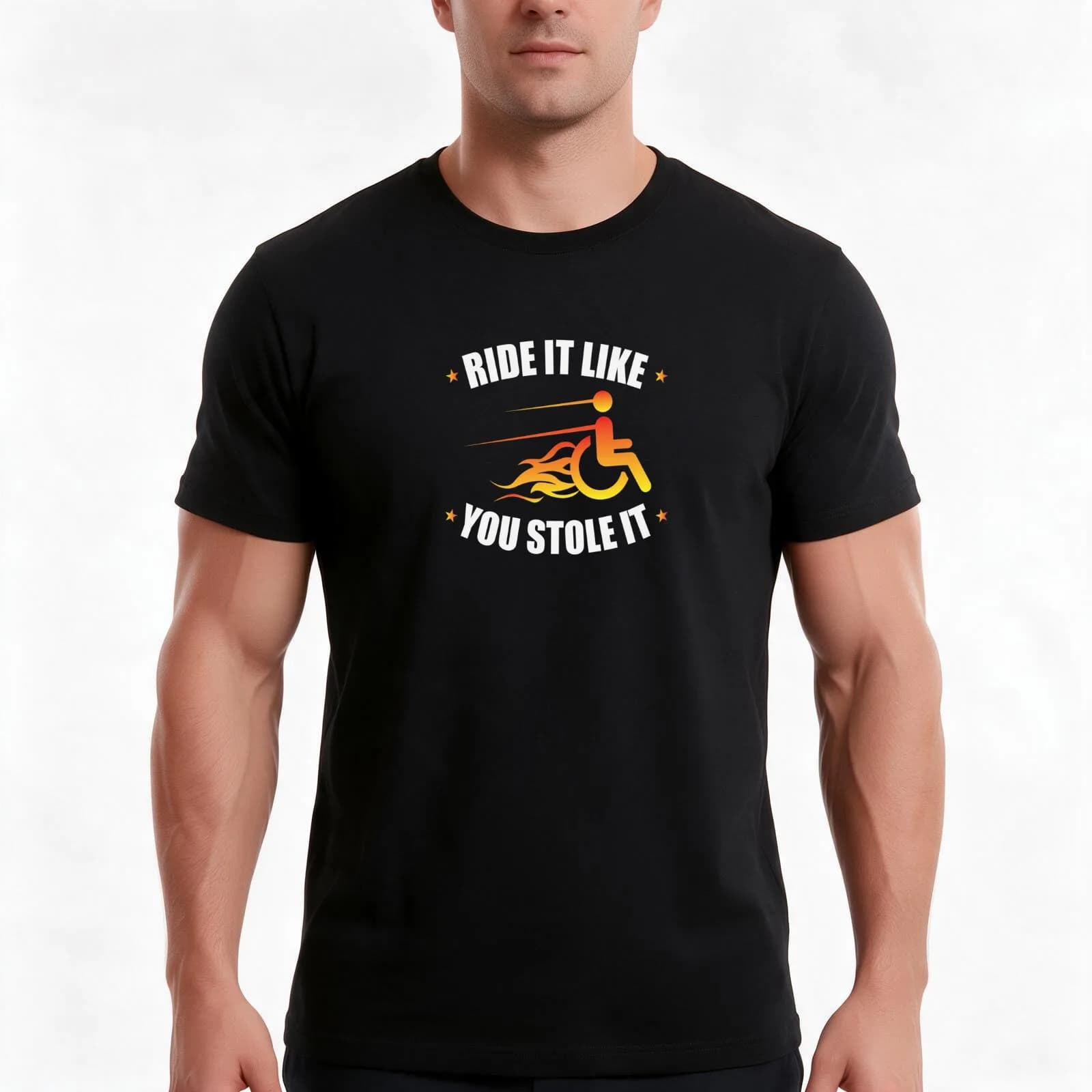 Funny Wheelchair Walking Disability Carer Gift T-Shirt, Summer Casual Cotton Tee, Oversized Streetwear Tops, Unisex Men Women