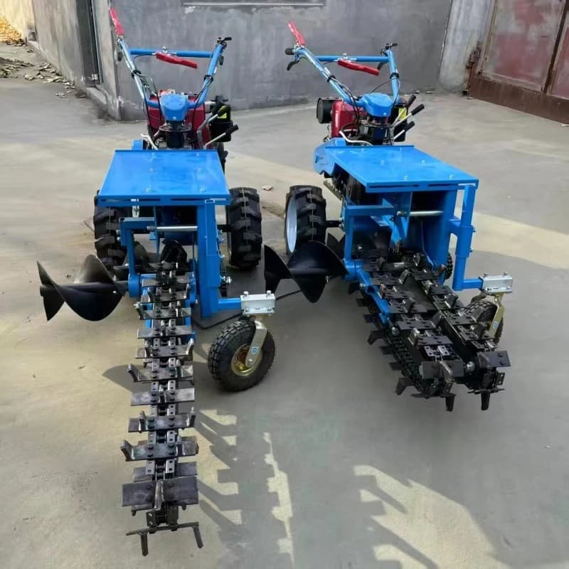 Hand-held chain trenching machine Self-propelled agricultural small hand-held trenching machine Agricultural