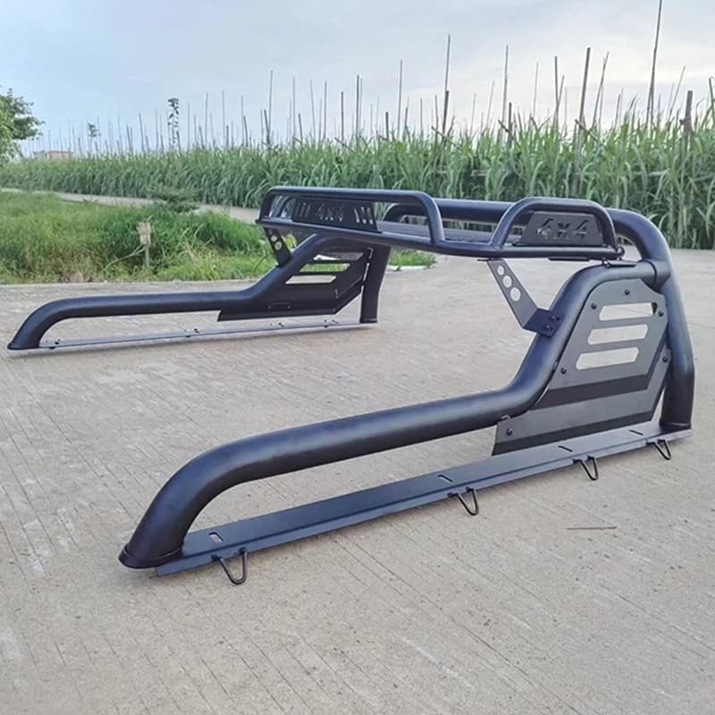 Auto Parts Heavy Duty Black Steel Sport Roll Bar w/ Cargo Basket Universal 4x4 Off-Road for Hilux Navara Ranger D-Max Pickup