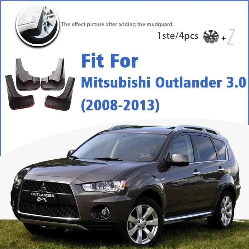 Mudguard For Mitsubishi Outlander 3.0 2008-2013 Front Rear 4pcs Mudflaps Mudguards Car Accessories Splash Guard Fender Mud Flap