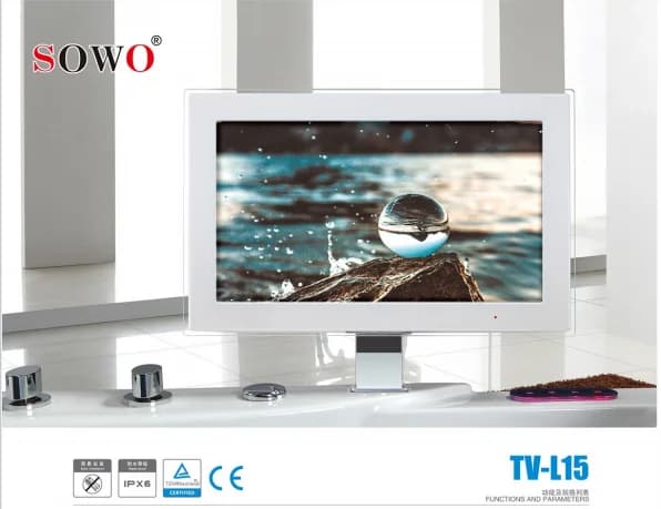 Gold Seller Modern 15\" Digital Display Bathroom TV Waterproof Outdoor Hot Tub WIFI Control for Spa Electric Heated Modern Sauna