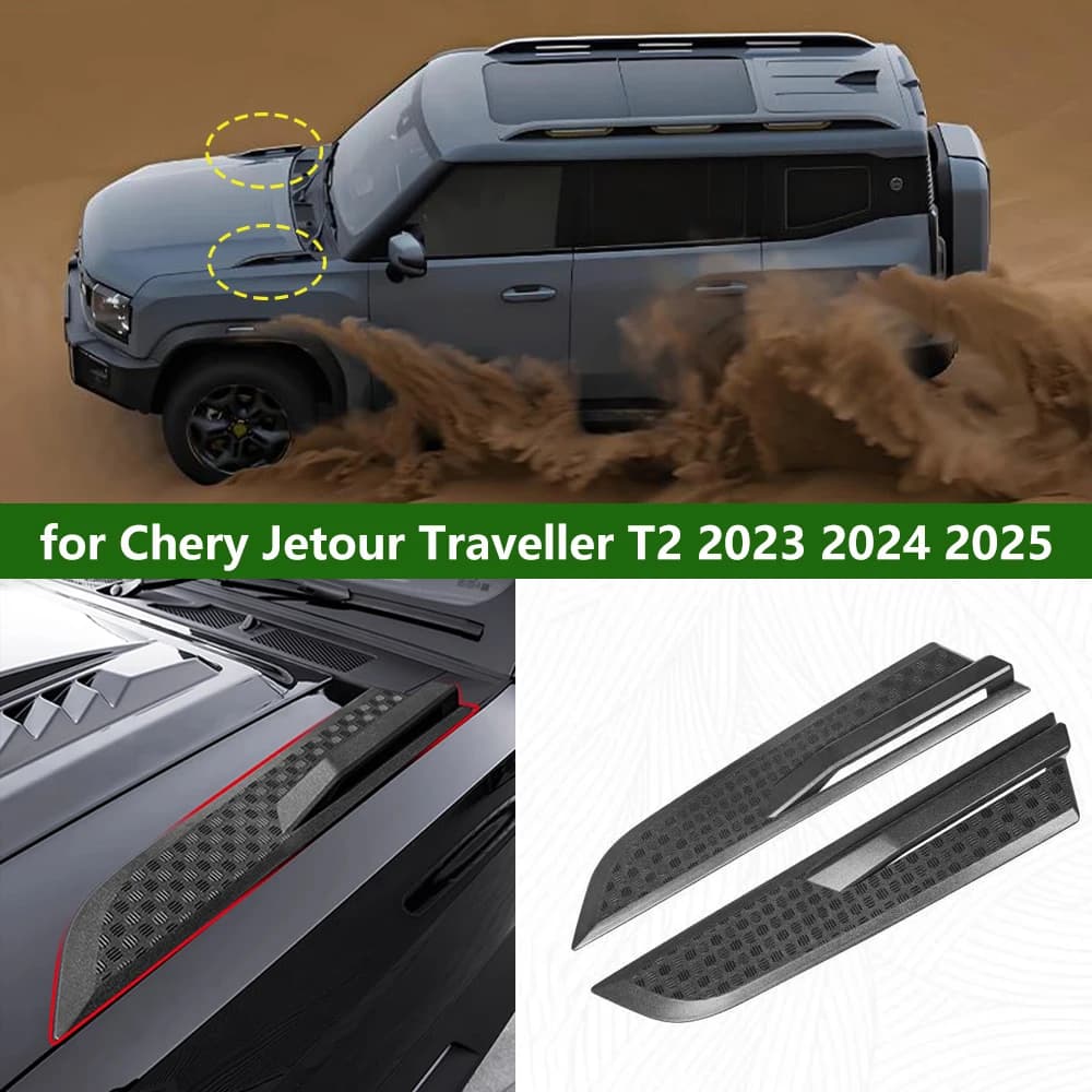 for Chery Jetour Traveller T2 2023-2025 Hood Handle Cover Protective & Decorative Car Exterior Trim Accessory 2 Pieces