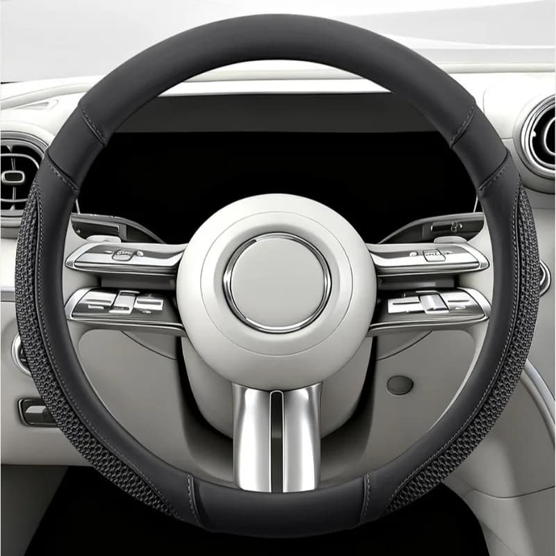 Universal Ice Silk Car Steering Wheel Cover Leather Steering Wheel Grip Car Accessories Interior Anti Slip Steering Wheel Covers