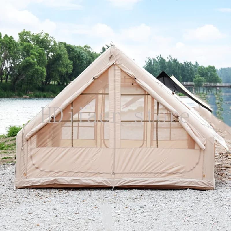 6.3m Outdoor Waterproof Inflatable House Tent - 4 Season with Mosquito Screen & Removable Large Door Air Tent