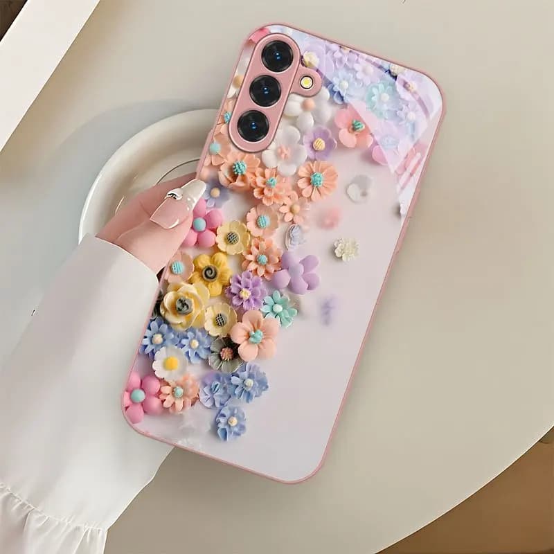 Colorful Floral Pattern Phone Case Suitable for Samsung  Galaxy S26/S25/S24/S23 Ultra /S22 Ultra/S20 Ultra/56/A72/A73 5G
