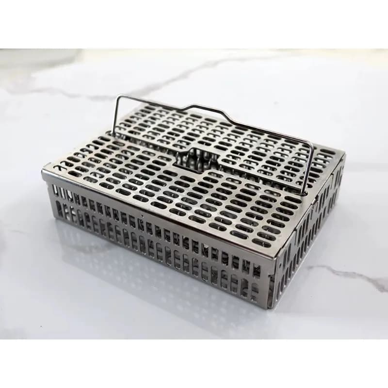 Sterilization Cassette, Stainless Steel Autoclavable Instrument Storage Tray Basket for Tools