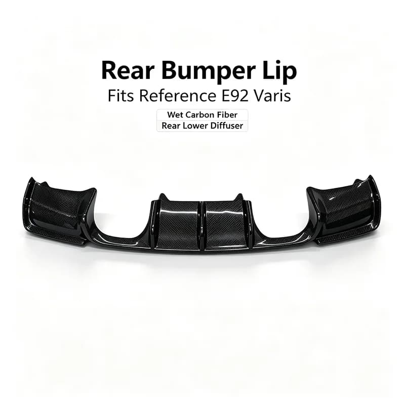 CarbonFiber V Style Rear Bumper Diffuser Lip For BMW 3 Series E92 Coupe 2007‑2013 Sport Racing Style Rear Lower Bumper Accessory