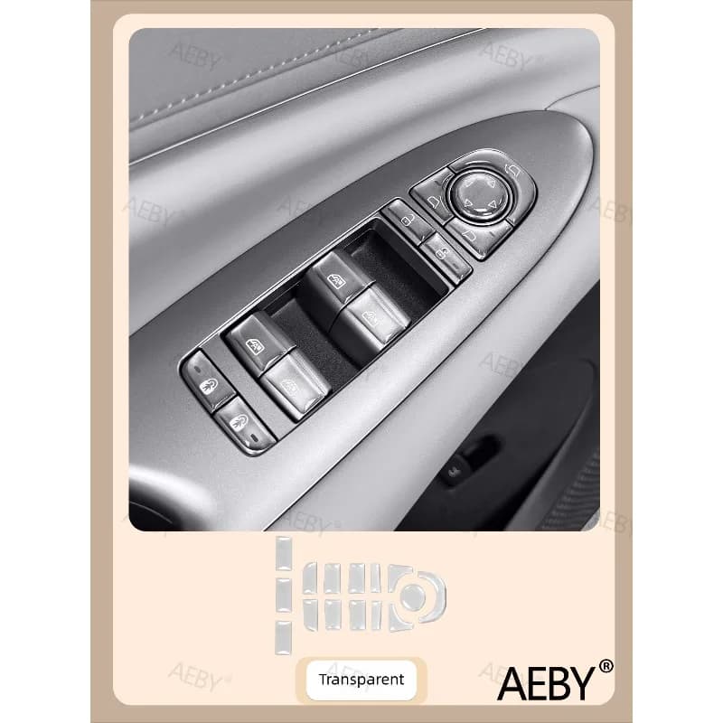For BYD Sealion 7 2024 Window Switch Button Cover,Door Panel Button Sticker,Scratch Proof Interior Sticker,Car Interior Trim