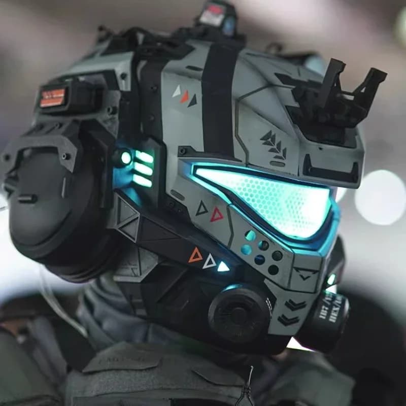Titanfall pulse cosplay helmet can wear rgb light mask can be opened and closed
