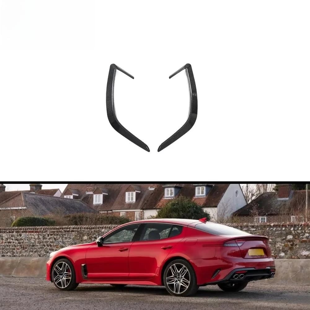 Real Carbon Rear Bumper Canards Fits for  Stinger 2018-2022