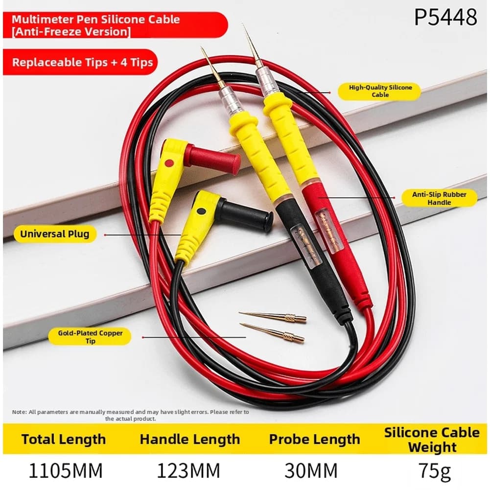 Thickened Multimeter Test Leads For Ultra Pointed Tips Test Probes Fit 99% Digital Multimeter Electrical-Testing Tool Accessory