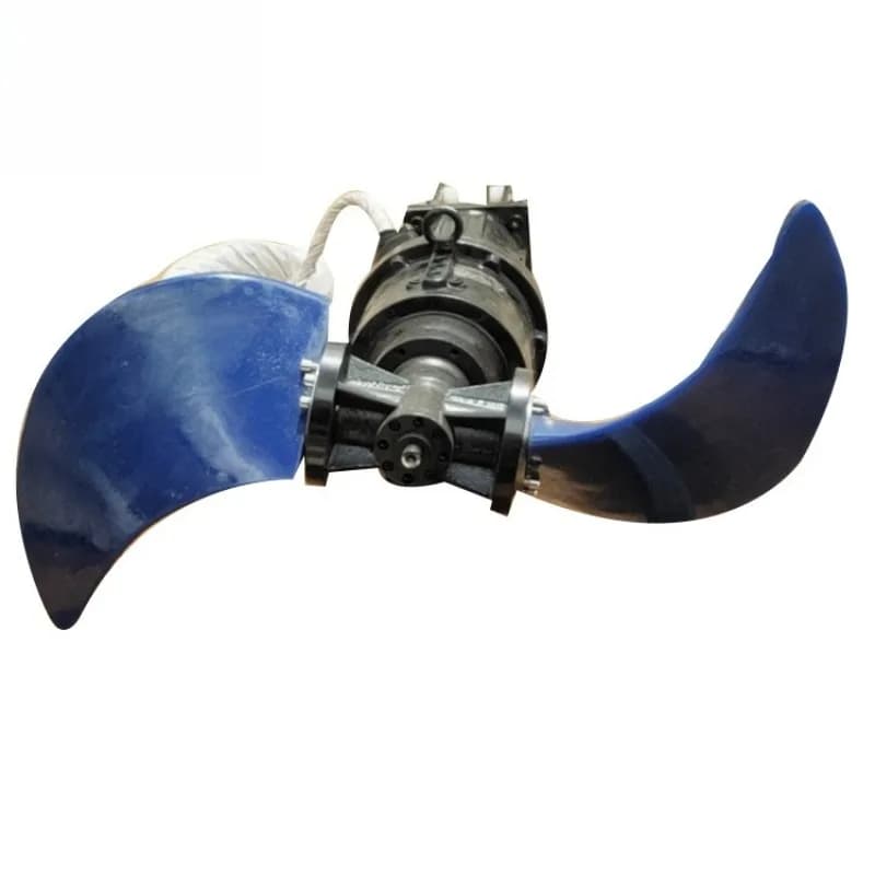 Low-speed submersible thruster/machine, submerged thruster, regulating pool mixer speed