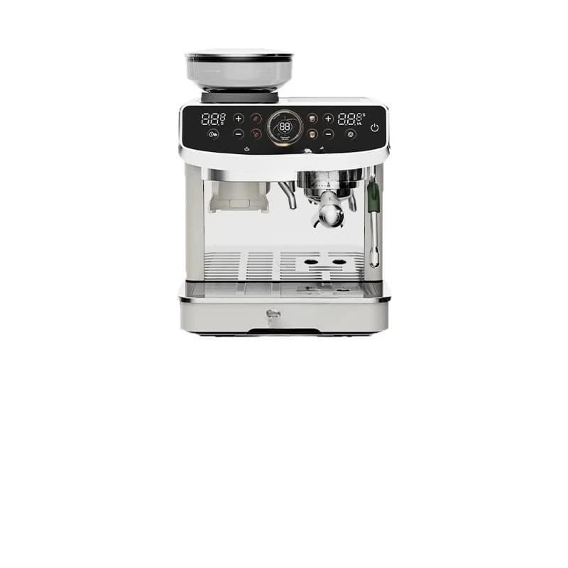 Coffee machine, grinding integrated, home and commercial small semi-automatic Italian double pump