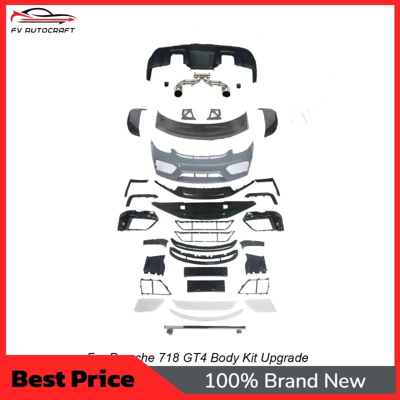 【2026】GT4 Style Body Kit For Porsche Boxster Cayman 2016-2024 982 718 Exterior Upgrade