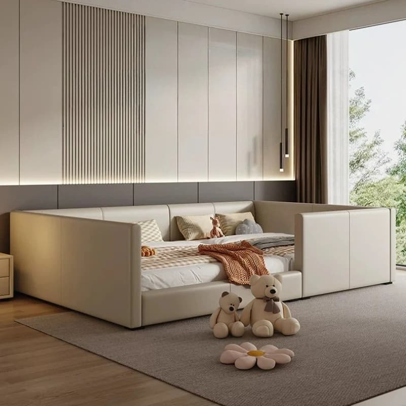 Luxury Fence King Size Bed Minimalist European Lounge Sleeping Bed Tatami French Camarotes Para Dormitorio Home Accessories