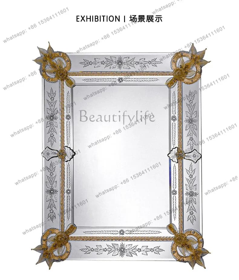 Dresser decoration simple style design makeup mirror desktop feeling metal oval mirror