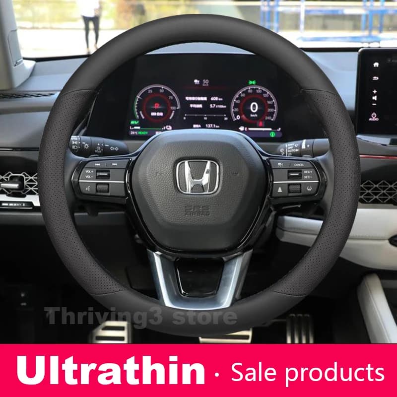 Car Steering Wheel Cover For Honda Accord e:HEV Sport Line 2008-2025 2026 Leather Auto Steering Wheel Honda Accord Accessories