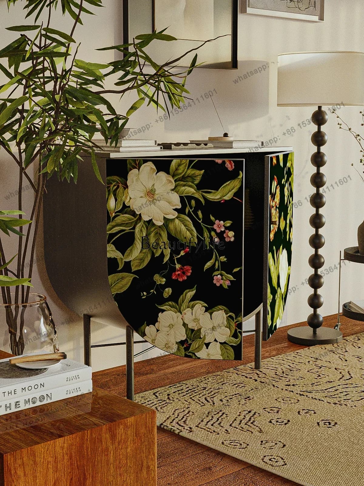 X4  parts and accessories*French antique flower entrance foyer cabinet, living room wall decoration integrated cabinet