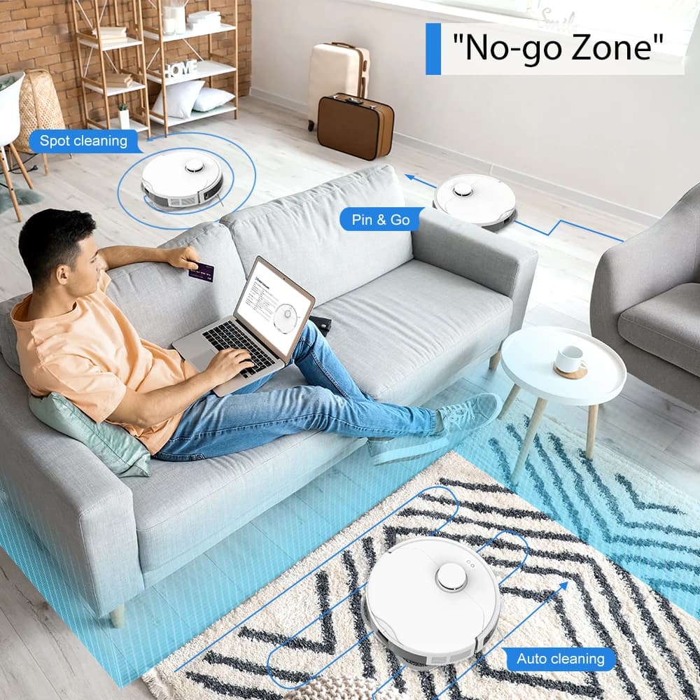 Smart Robot Vacuum Cleaner Self-Emptying Filter Wet/Dry Cleaning EU/US RV Garage Automatic Electric Vacuum Mop for Home Cleaning