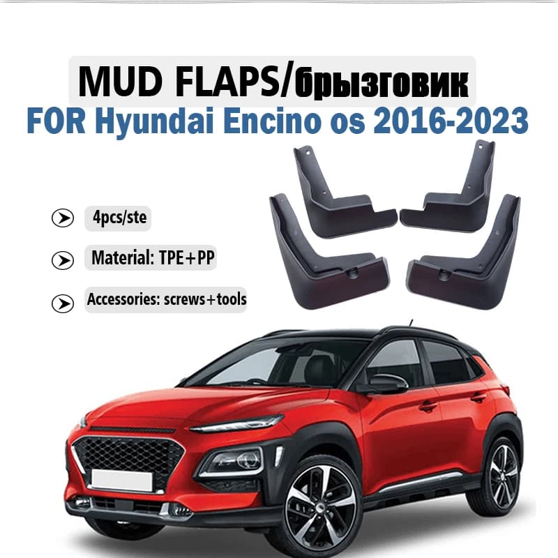 2016 2017 2018 2019 2020 2021 2022 2023 FOR Hyundai Encino Mud Flap Guards Splash Mudguard Fender Mudflaps Car Accessories 4pcs