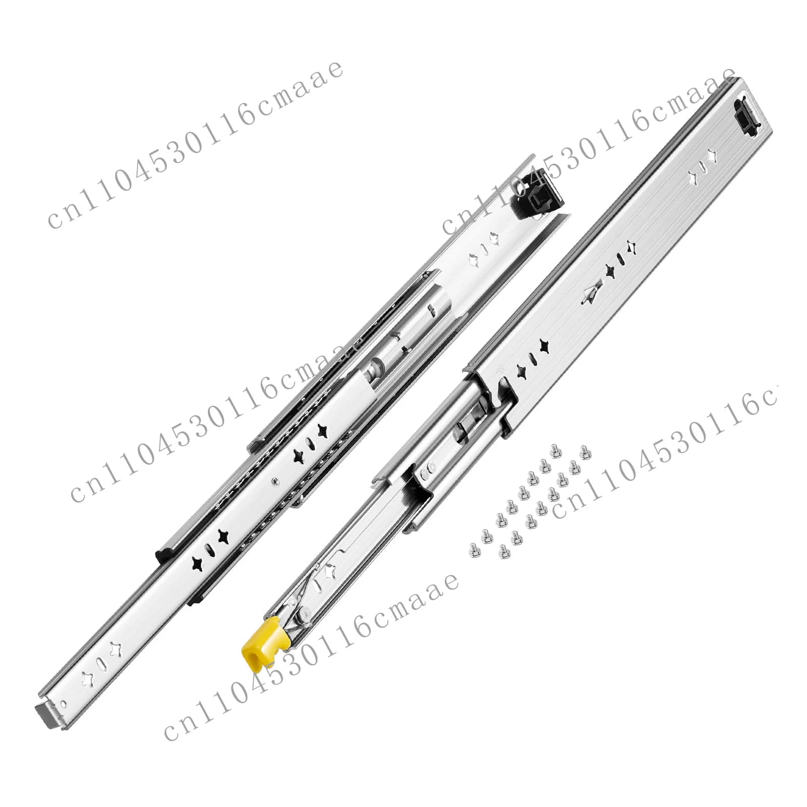 Set of 2 Drawer Rails Sizes Ranging From 16 To 60 in 250 Lbs Weight Limit Lockable Drawer Rails Ball Bearing Side Mount