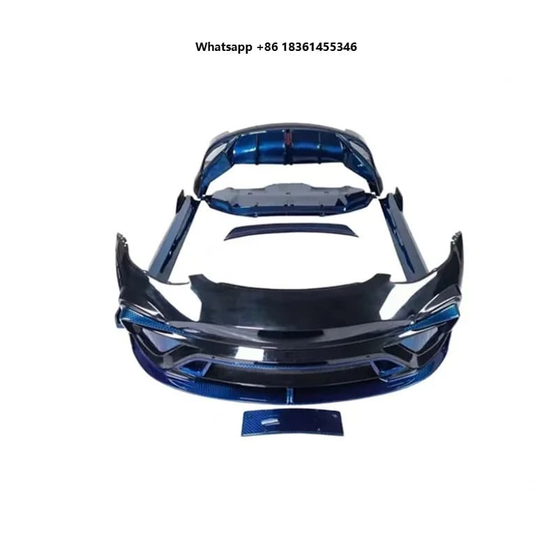 For Model 3 High Quality Imp Style Semi Carbon Fiber Front Bumper Rear Bumper Wheel Arch Side Skirt Spoiler Body Kit