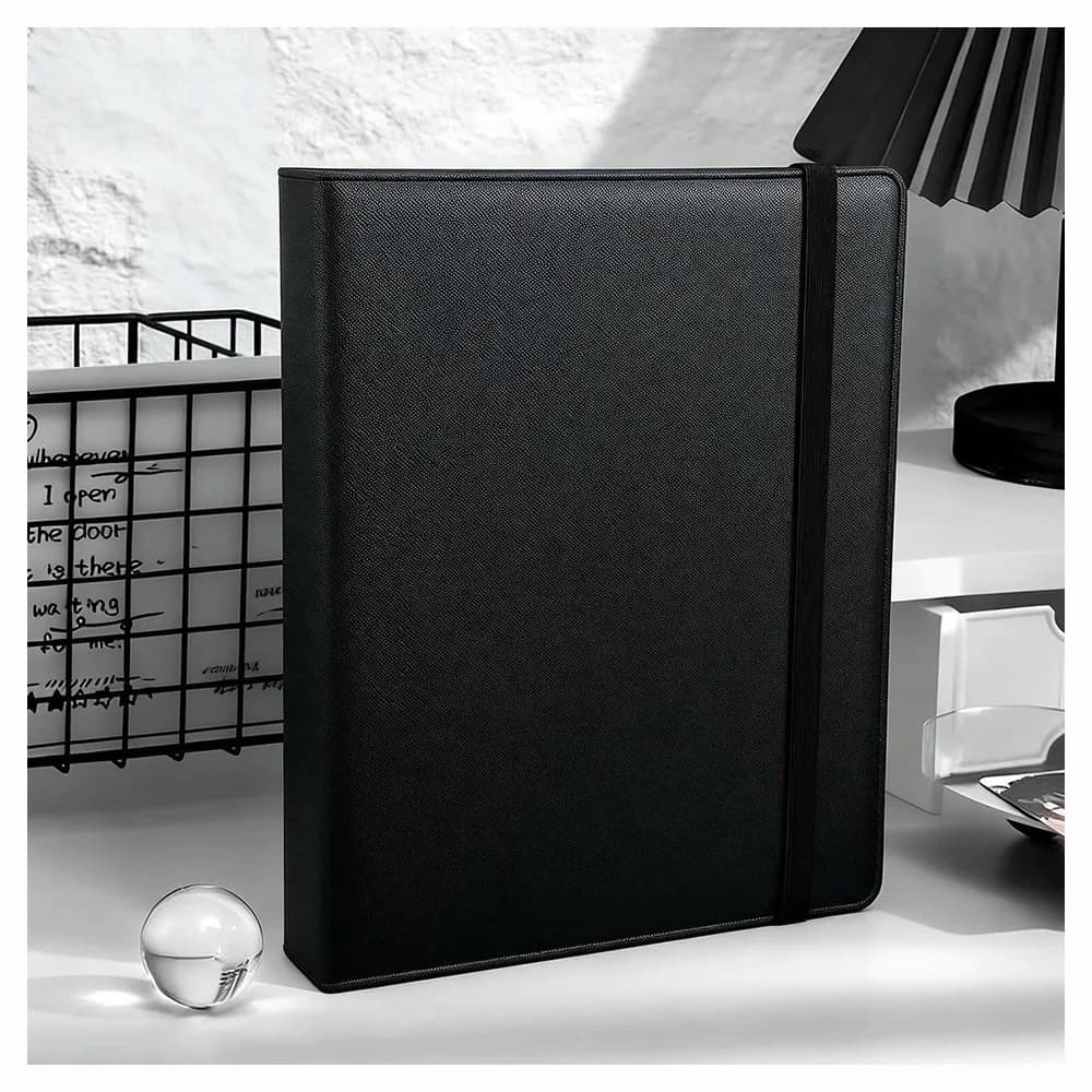 A4 Kpop Photocard Holder Binder D Ring Diamond Pattern PU Leather Photo Album Korean Photo Card Storage Postcard Collection Book