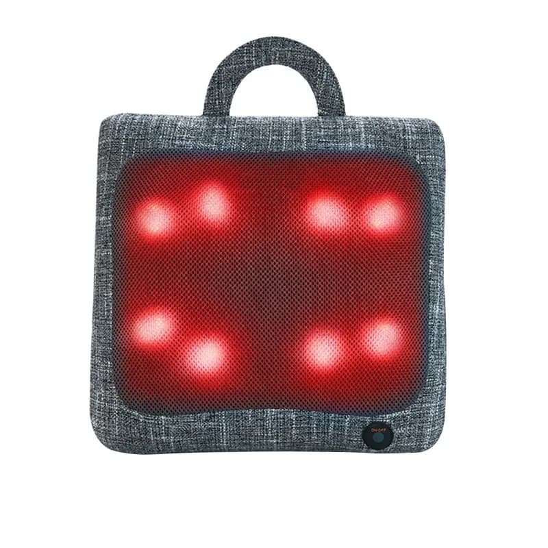 Multifunctional intelligent one-button control electric kneading back massager pillow