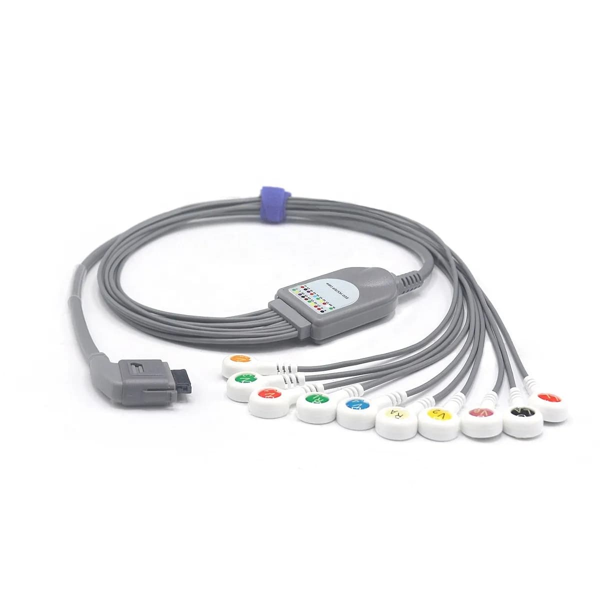 BI9000 BI9800 Holter Recorder ECG Cable 10/12-Leads Snap AHA Leadwires