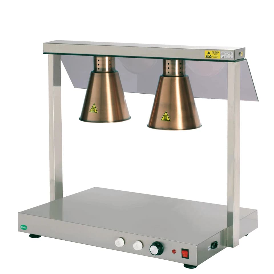 DR2 Commercial Grade Food Heat Lamp Portable Electric Food Warmer Station with Bulbs Hot Base Plate Buffet Chafing Dish Chafer