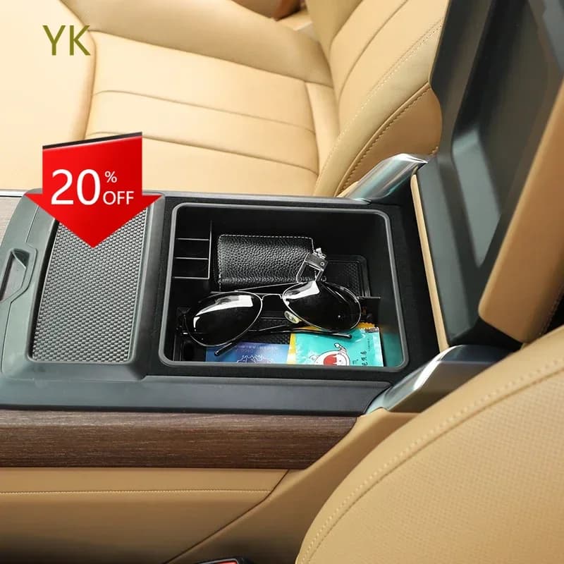 For Land Rover Range Rover Sport Vogue 2023 ABS Black Car Armrest Box Storage Box Car Accessories (Version Without Refrigerator)